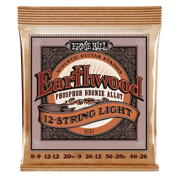Струны для 12-ти струнной акустической гитары Ernie Ball 2153 9-46