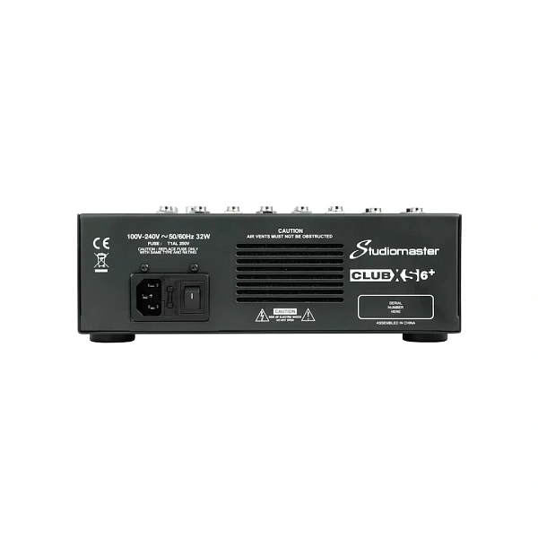 Аналоговый пассивный микшерный пульт Studiomaster CLUB XS6+