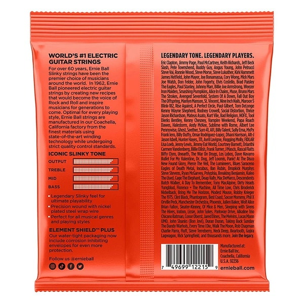 Струны для электрогитар Ernie Ball 2215 10-52