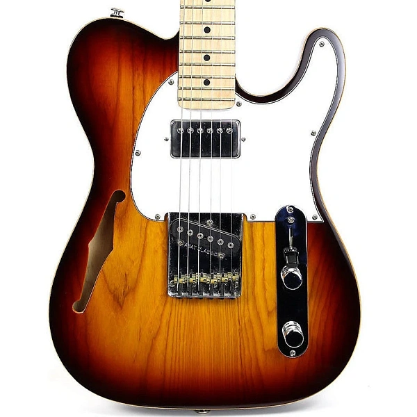 Полуакустическая гитара G&amp;L ASAT Classic Bluesboy Semi-Hollow 3-Tone Sunburst MP